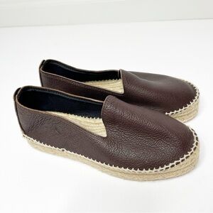 MANEBI Espadrilles Genuine Leather Jute Platform Slip On Size 36 (6)